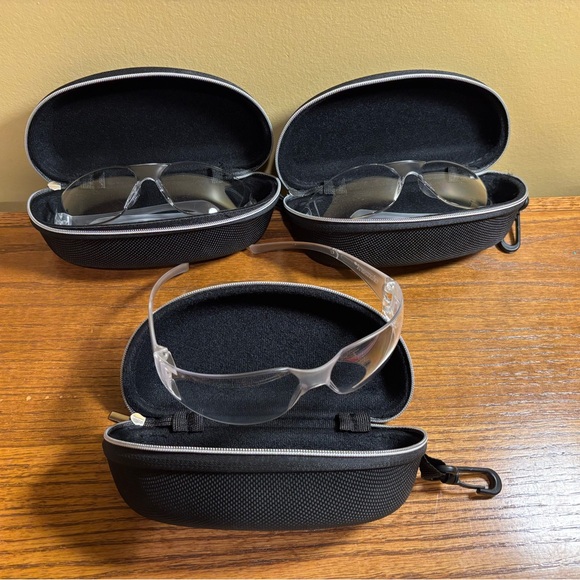 Other - 3 Pair of Standard Size Safety Glasses with Cases - not used
